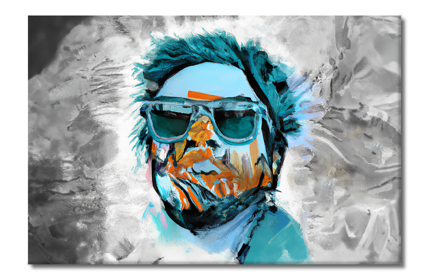 Portraits, Sunglasses, Digital Art, Canvas Print, High Quality Image, For Home Decor & Interior Design