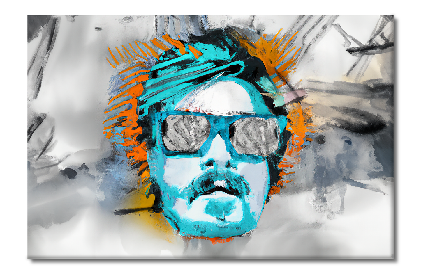 Portraits, Sunglasses, Digital Art, Canvas Print, High Quality Image, For Home Decor & Interior Design