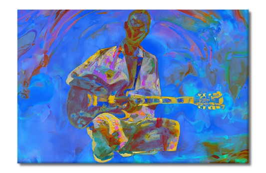 Jazz Guitar, Portraits, Digital Art, Canvas Print, High Quality Image, For Home Decor & Interior Design