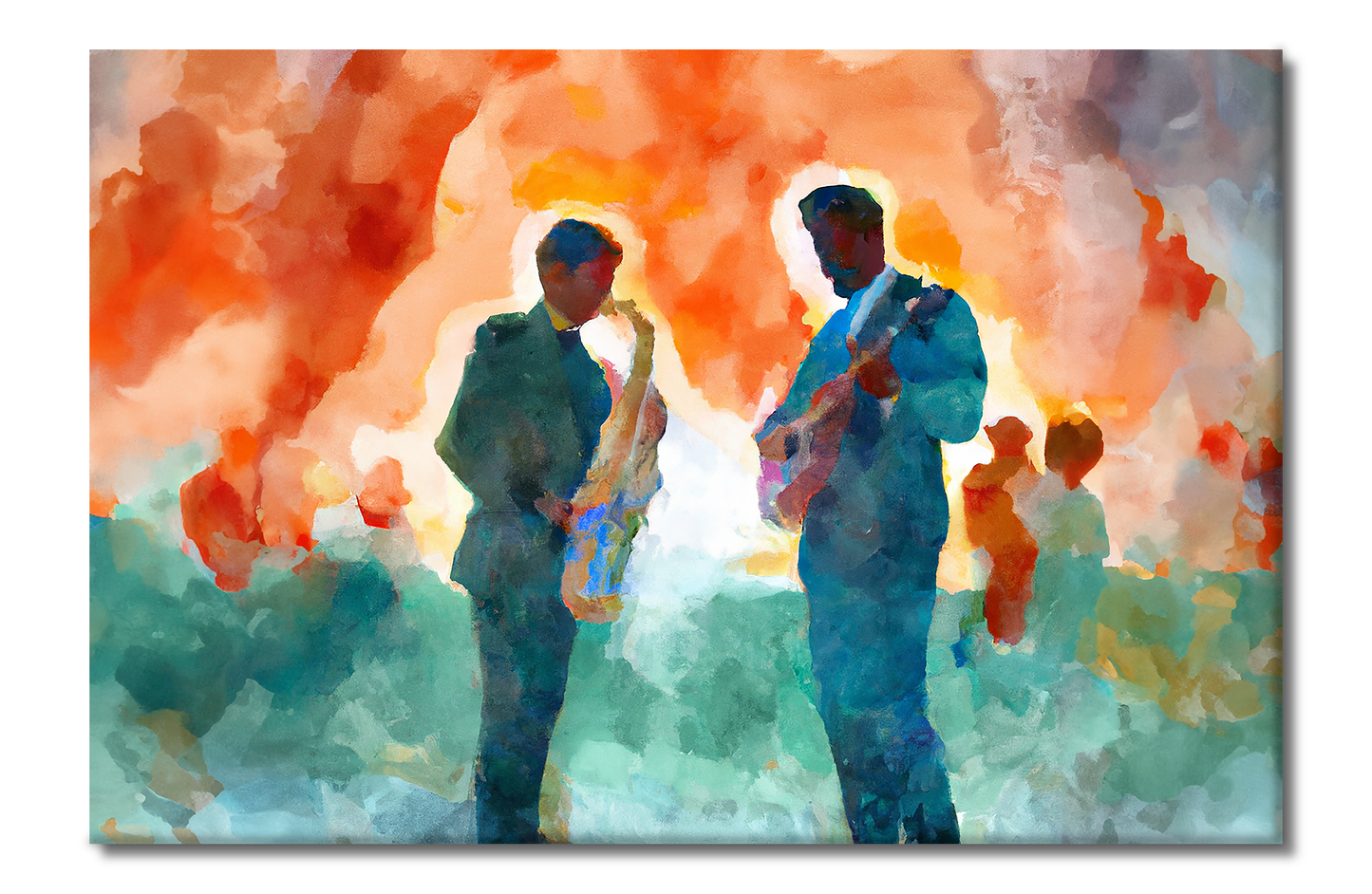 Jazz Session, Portraits, Digital Art, Canvas Print, High Quality Image, For Home Decor & Interior Design