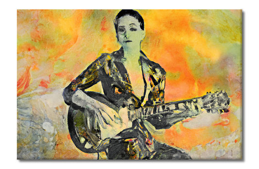 Portraits, Singer, Songwriter, Performance, Digital Art, Canvas Print, High Quality Image, For Home Decor & Interior Design