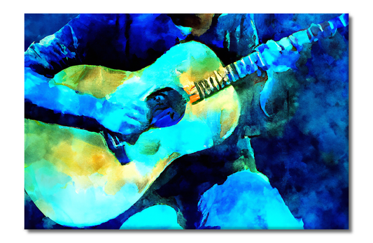 Guitar Player, Portraits, Digital Art, Canvas Print, High Quality Image, For Home Decor & Interior Design