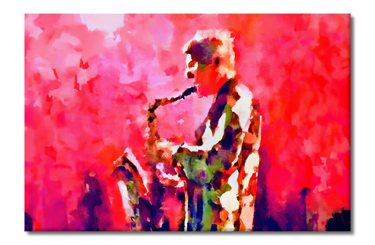 Saxophone Player, Portraits, Digital Art, Canvas Print, High Quality Image, For Home Decor & Interior Design