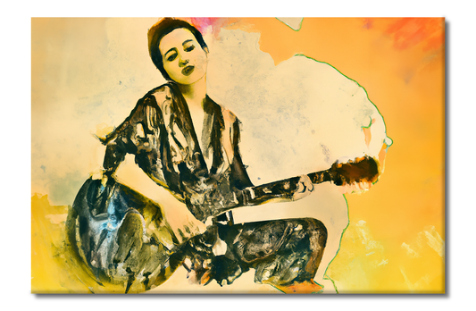 Guitar Player, Portraits, Digital Art, Canvas Print, High Quality Image, For Home Decor & Interior Design