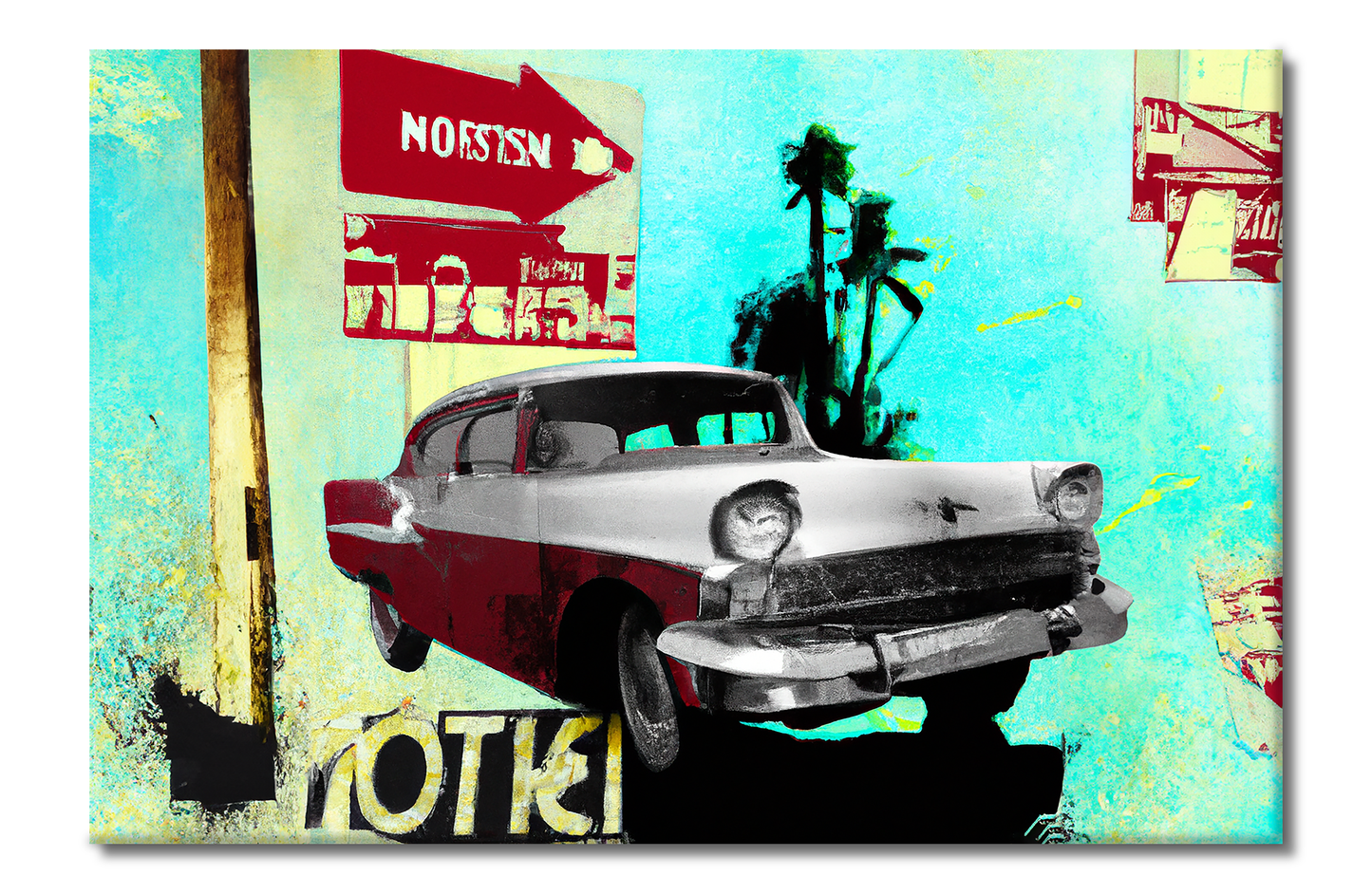 Route 66 Series, Digital Art, Canvas Print, High Quality Image, For Home Decor & Interior Design