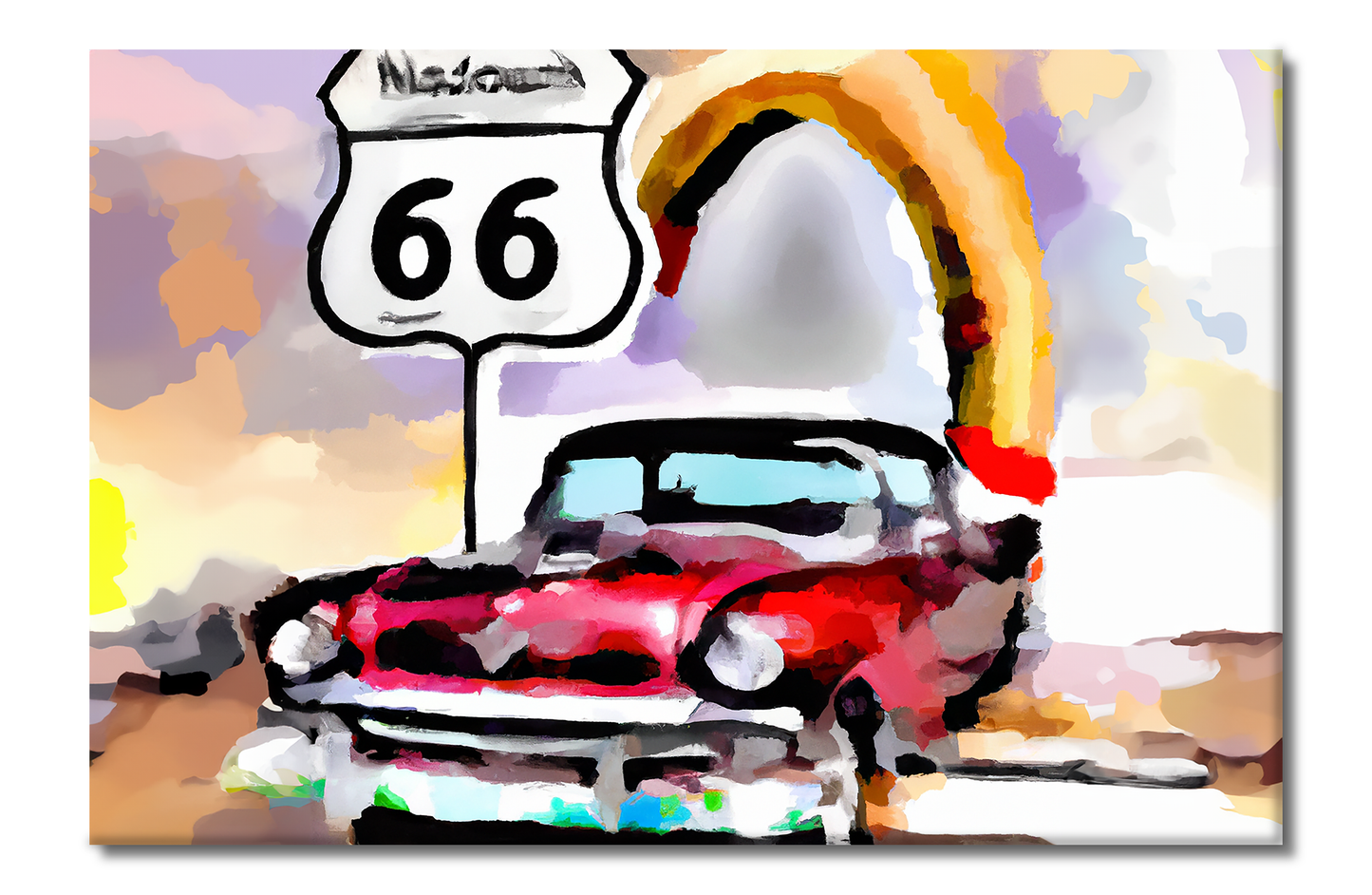 Route 66 Series, Digital Art, Canvas Print, High Quality Image, For Home Decor & Interior Design