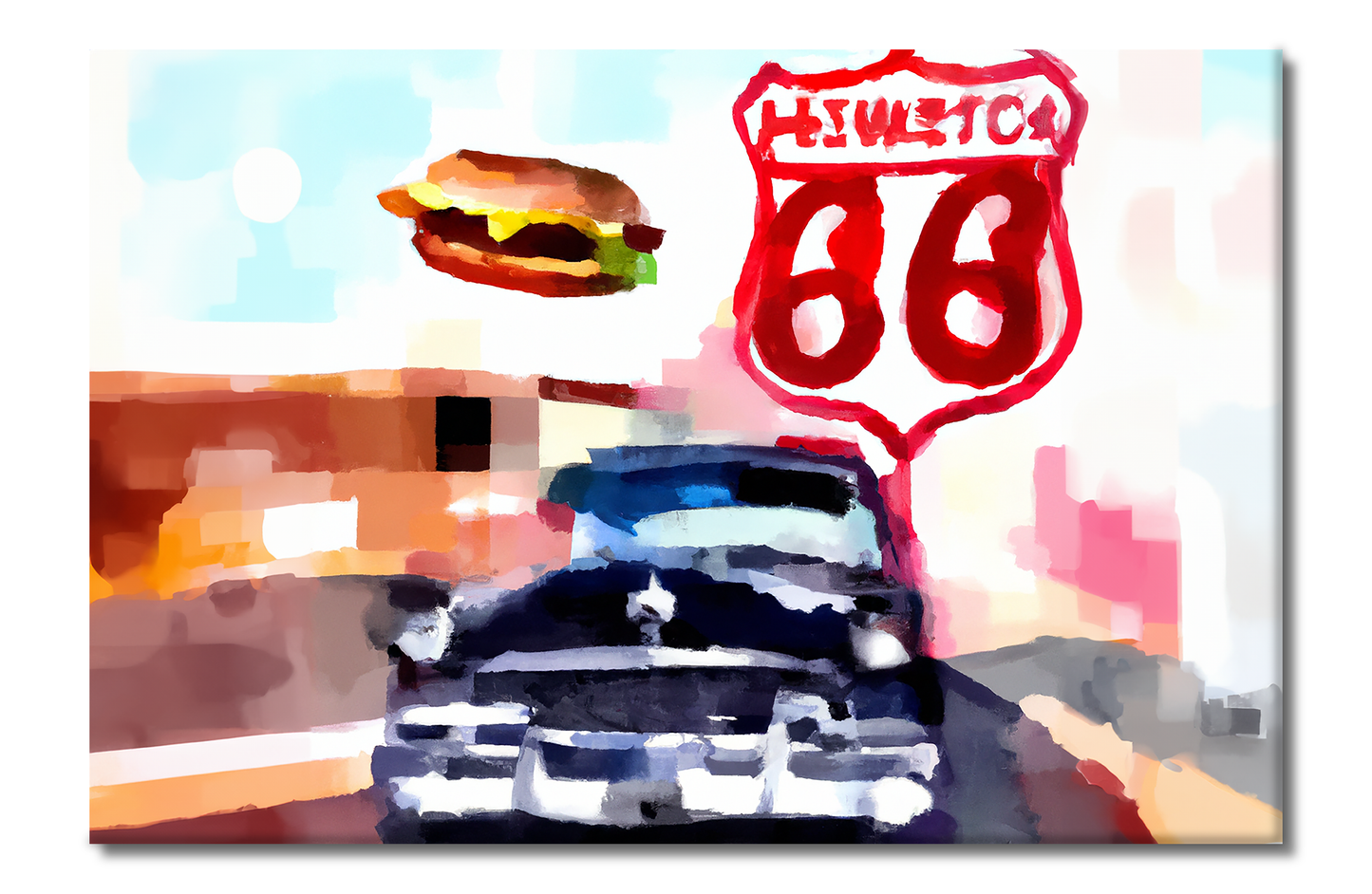 Route 66 Series, Digital Art, Canvas Print, High Quality Image, For Home Decor & Interior Design