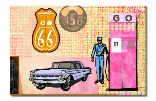 Route 66 Series, Digital Art, Canvas Print, High Quality Image, For Home Decor & Interior Design