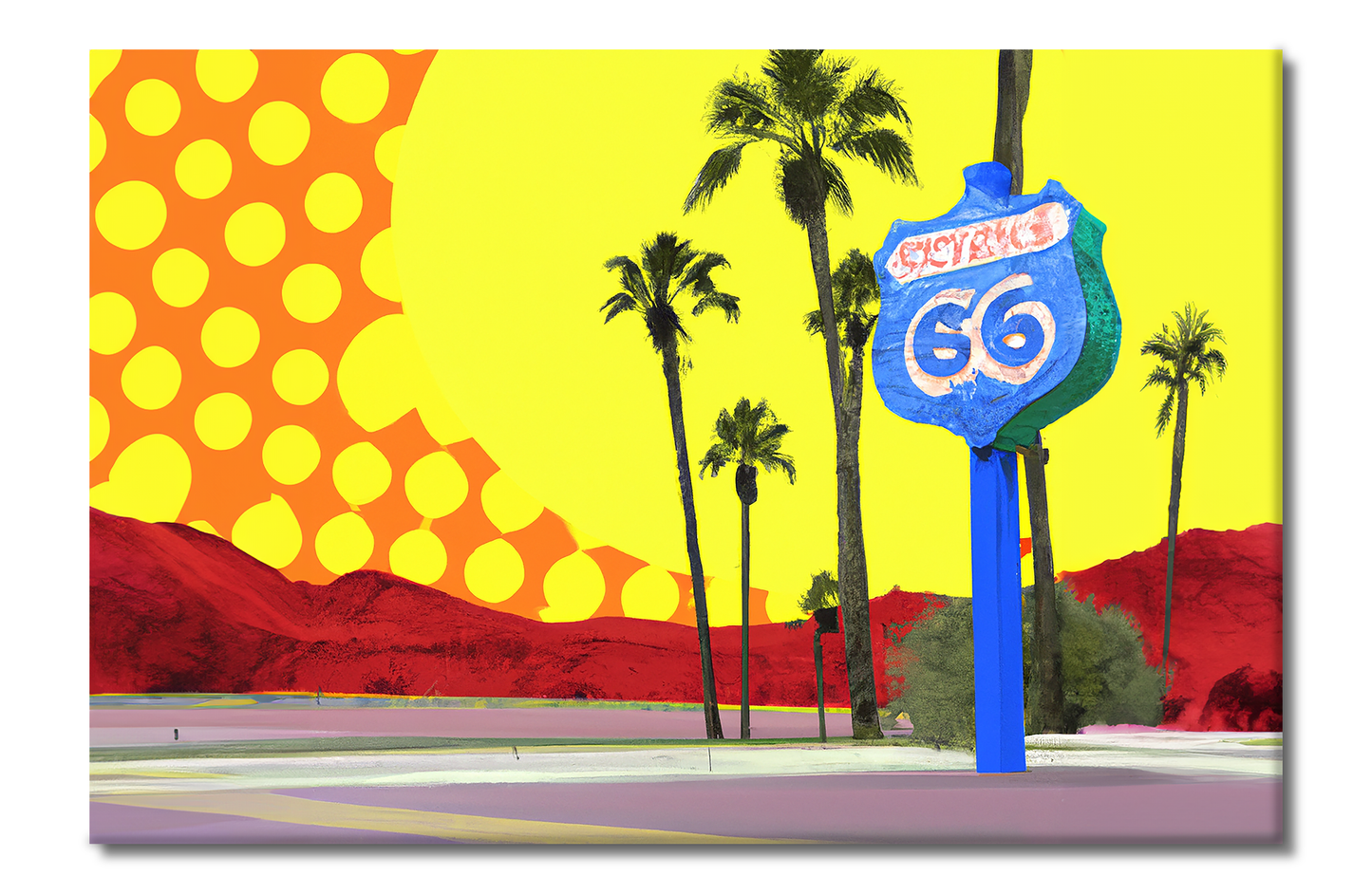 Route 66 Series, Digital Art, Canvas Print, High Quality Image, For Home Decor & Interior Design