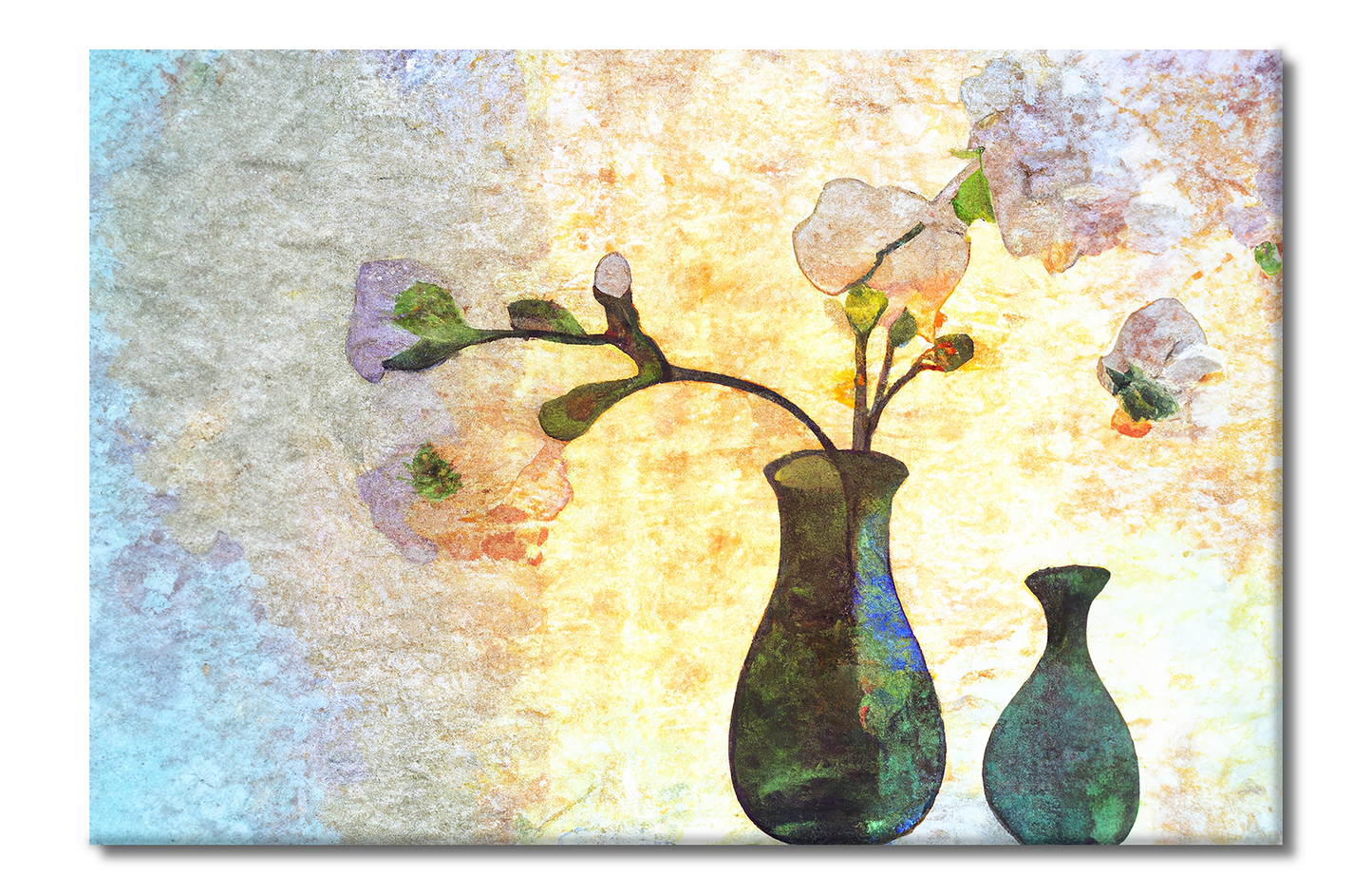 Flowers in Vase, Scenics, Digital Art, Canvas Print, High Quality Image, For Home Decor & Interior Design