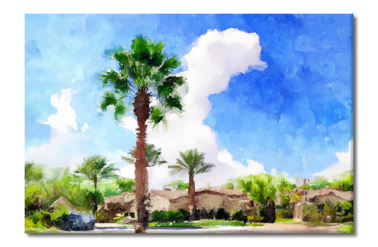 Desert Palms, Scenics, Digital Art, Canvas Print, High Quality Image, For Home Decor & Interior Design