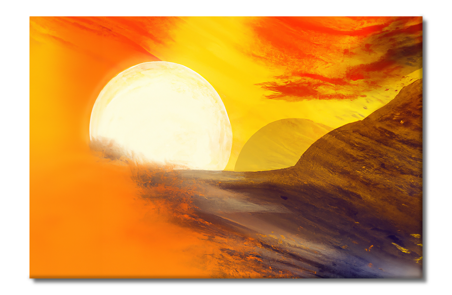 Blazing Sunset, Scenics, Digital Art, Canvas Print, High Quality Image, For Home Decor & Interior Design