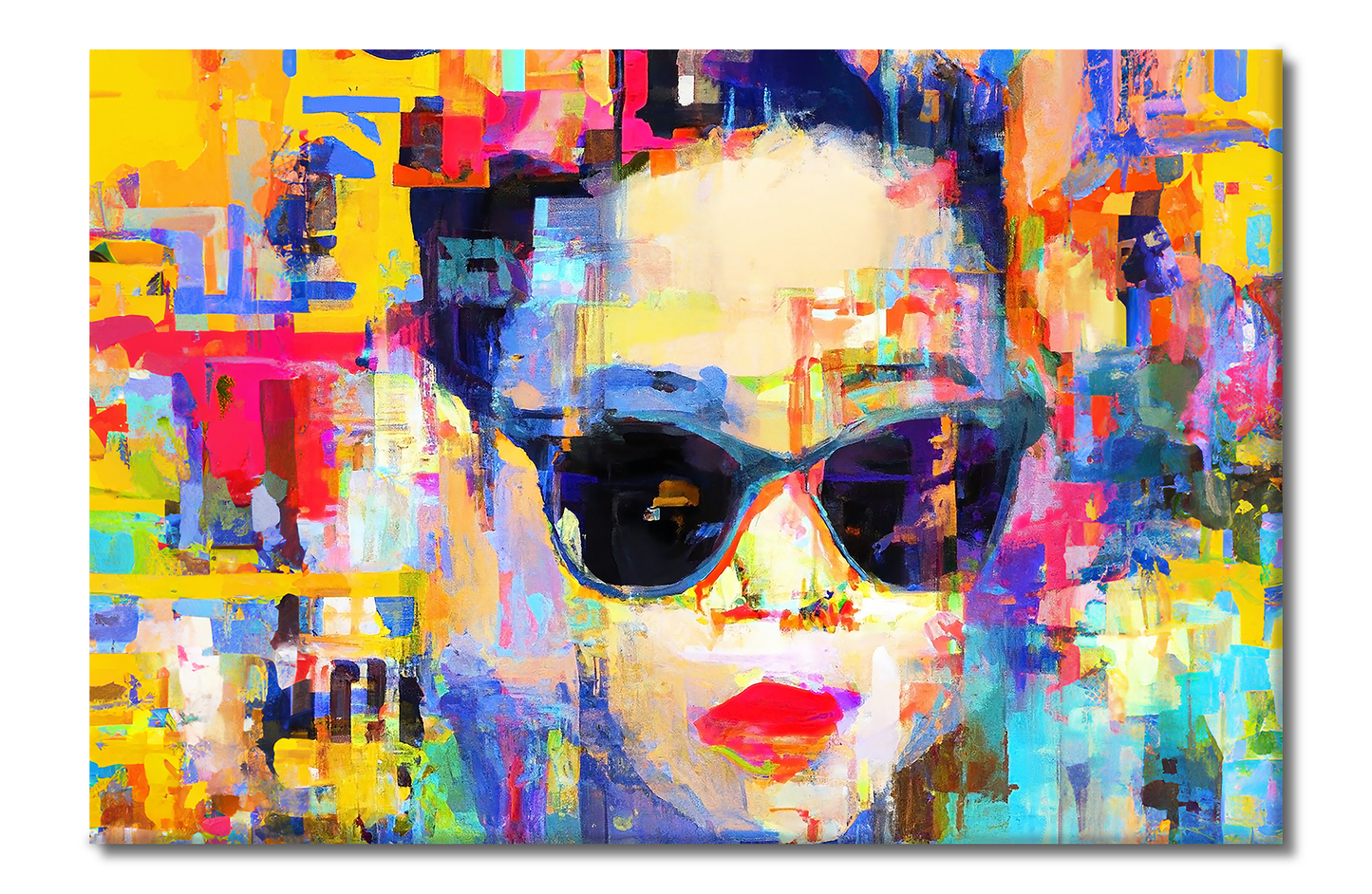 She Vibes, Sunglasses, Digital Art, Canvas Print, High Quality Image, For Home Decor & Interior Design