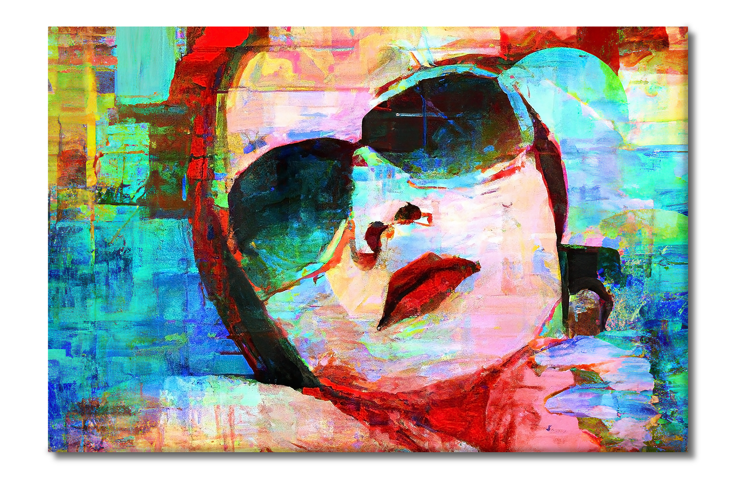 She Vibes, Sunglasses, Digital Art, Canvas Print, High Quality Image, For Home Decor & Interior Design