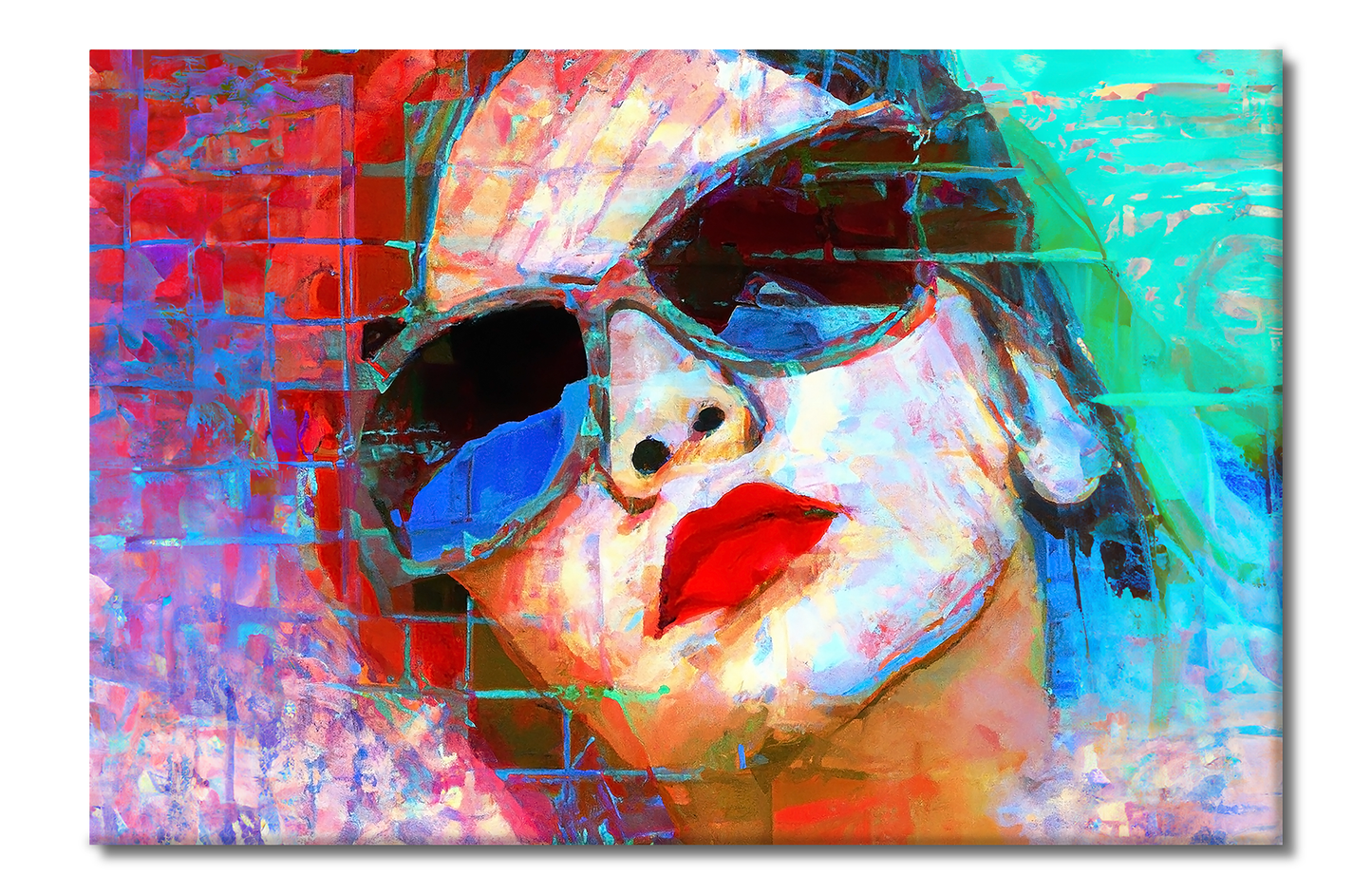 She Vibes, Sunglasses, Digital Art, Canvas Print, High Quality Image, For Home Decor & Interior Design