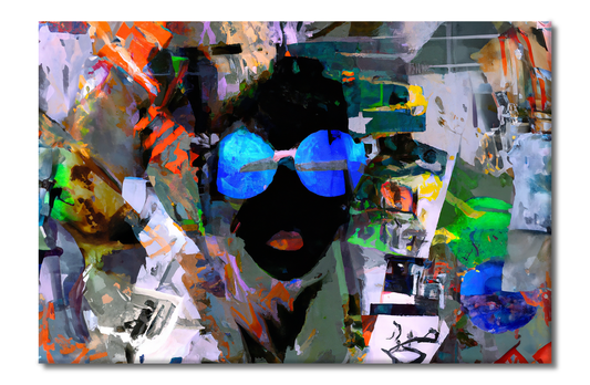 She Vibes, Sunglasses, Digital Art, Canvas Print, High Quality Image, For Home Decor & Interior Design