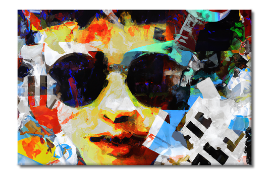 Portraits, Sunglasses, Digital Art, Canvas Print, High Quality Image, For Home Decor & Interior Design