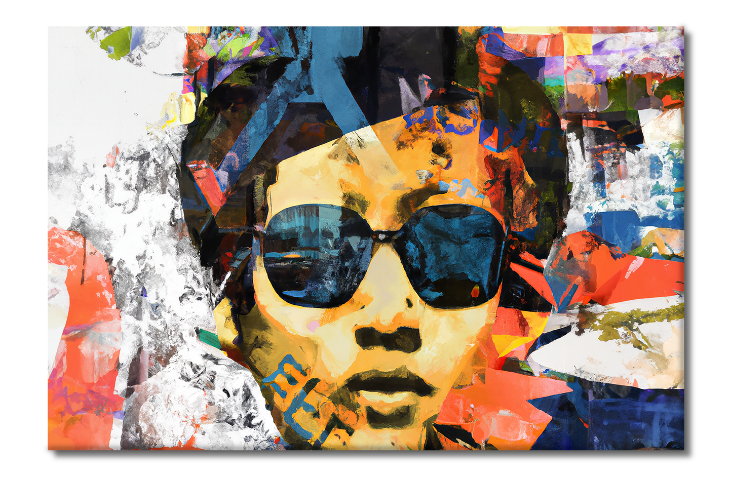 Portraits, Sunglasses, Digital Art, Canvas Print, High Quality Image, For Home Decor & Interior Design