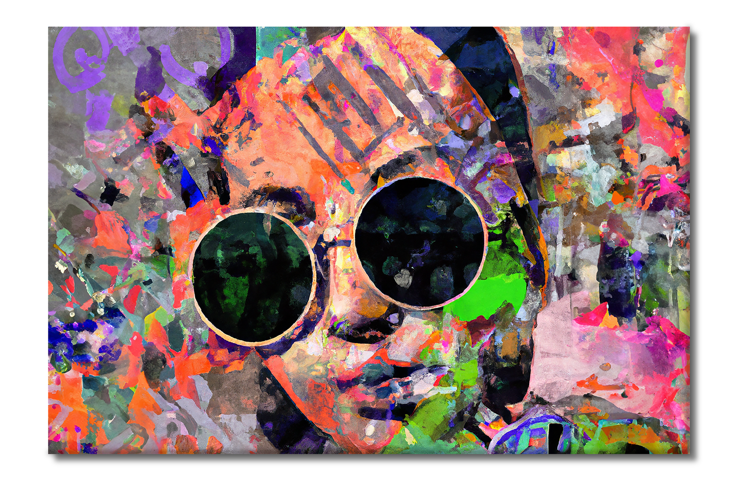 She Vibes, Sunglasses, Digital Art, Canvas Print, High Quality Image, For Home Decor & Interior Design