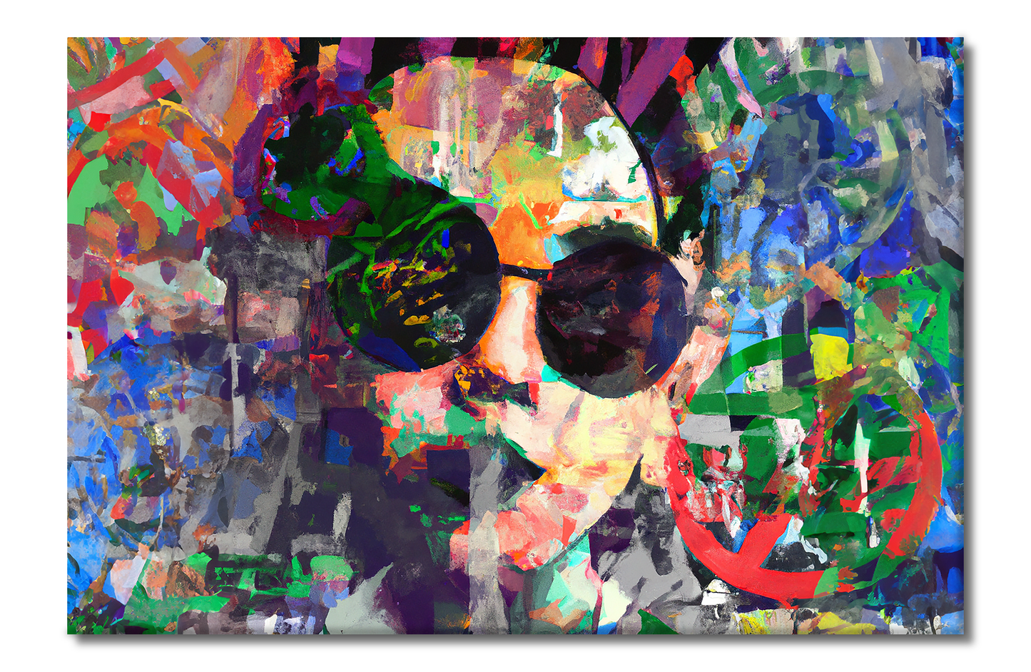 She Vibes, Sunglasses, Digital Art, Canvas Print, High Quality Image, For Home Decor & Interior Design