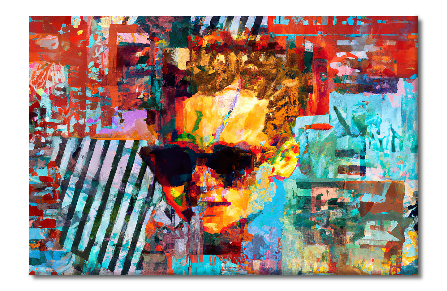 Portraits, Sunglasses, Digital Art, Canvas Print, High Quality Image, For Home Decor & Interior Design