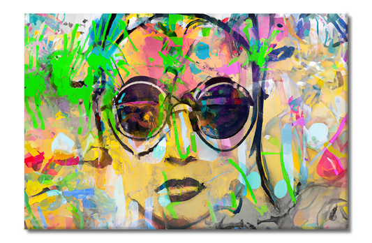 She Vibes, Sunglasses, Digital Art, Canvas Print, High Quality Image, For Home Decor & Interior Design