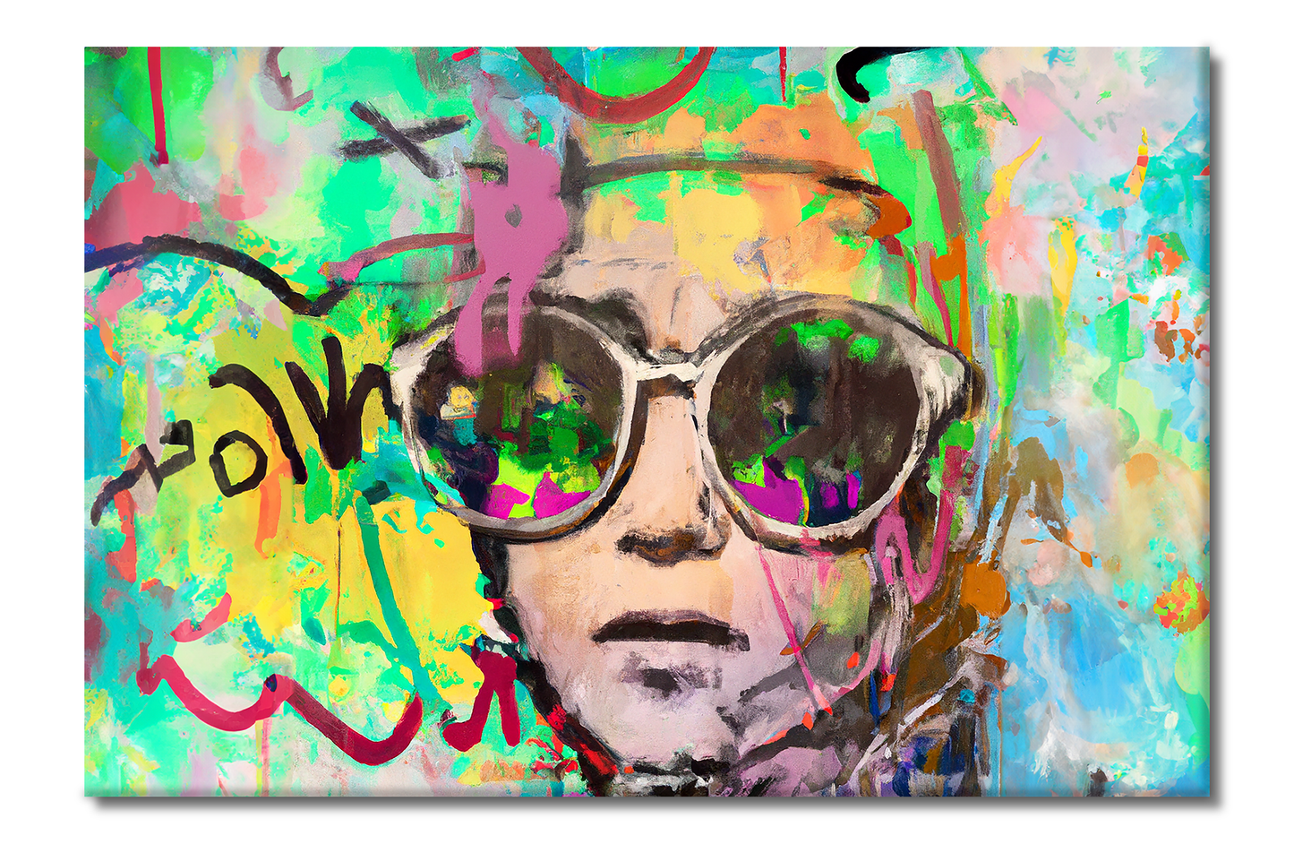 She Vibes, Sunglasses, Digital Art, Canvas Print, High Quality Image, For Home Decor & Interior Design