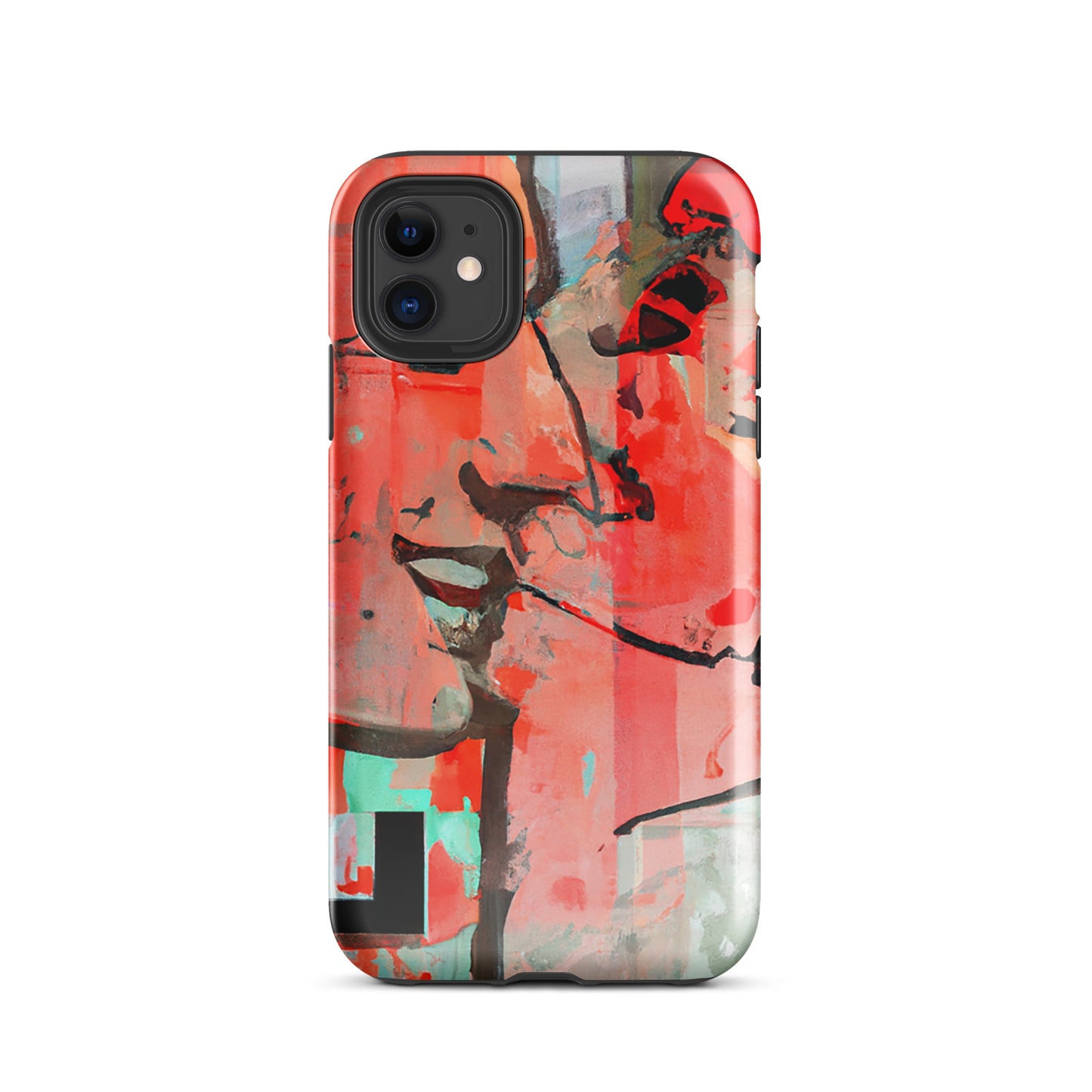 1032: Neon Love Series Tough Case for iPhone® (for models 11-15)