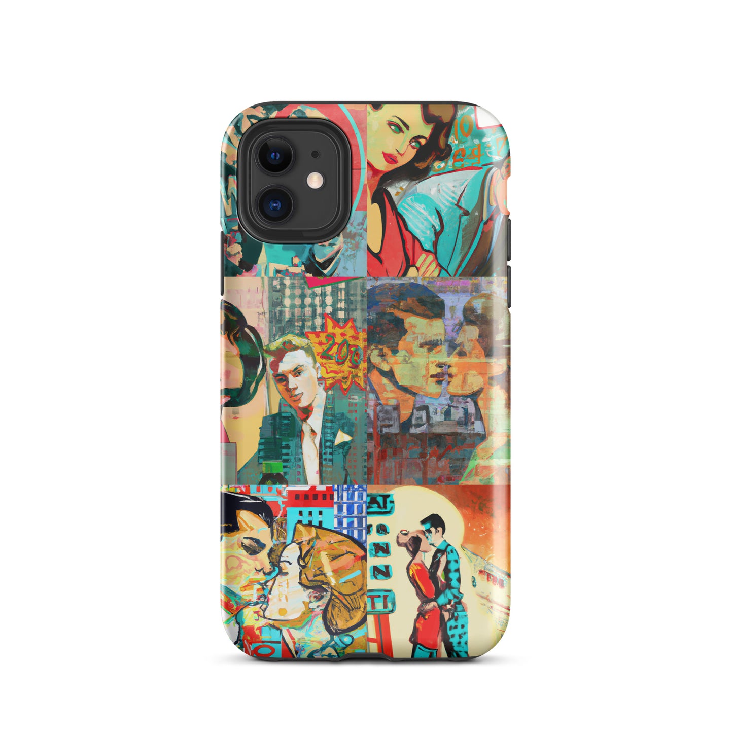 1035: Neon Love Series Tough Case for iPhone® (for models 11-15)