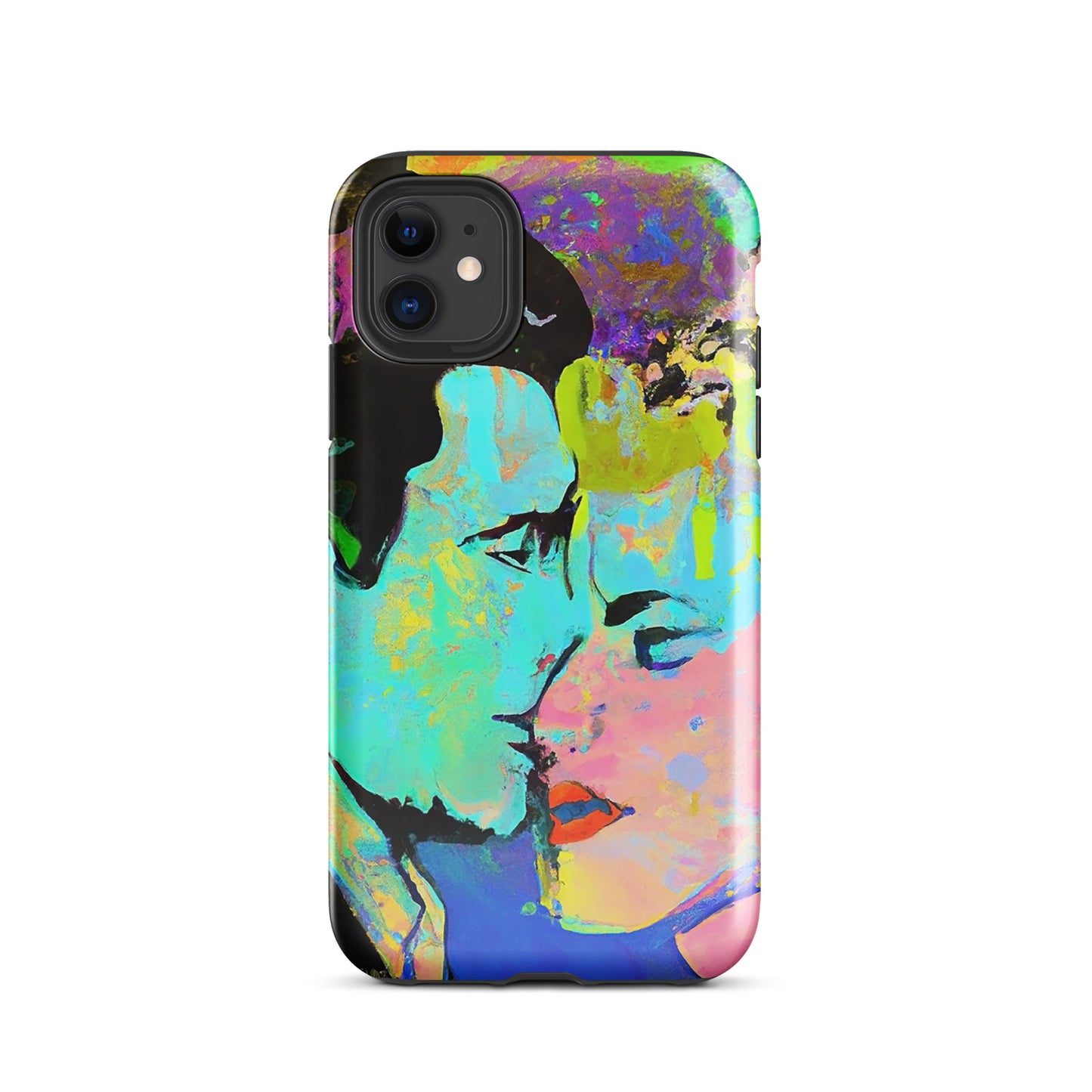 1039: Neon Love Series Tough Case for iPhone® (for models 11-15)