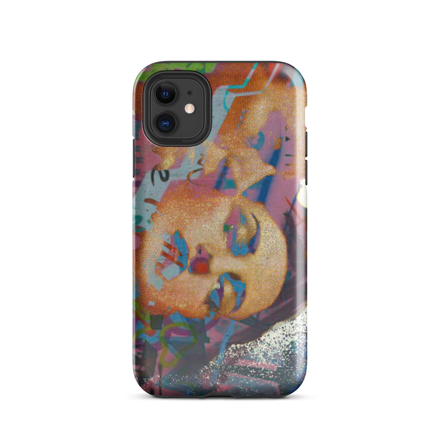 1043: Neon Love Series Tough Case for iPhone® (for models 11-15)