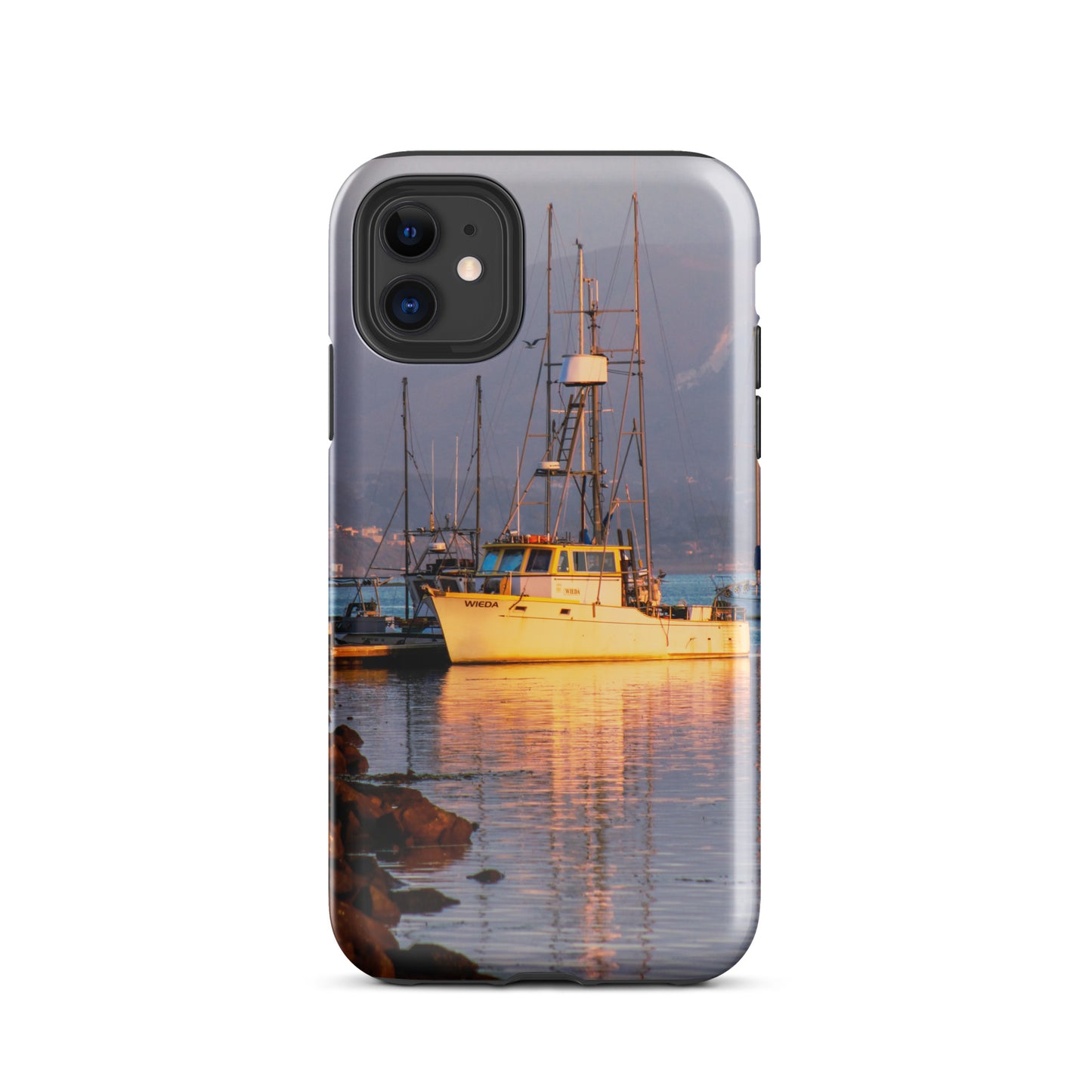 1023: Fishing Boat Photo Morro Bay California Tough Case for iPhone® (for models 11-15)