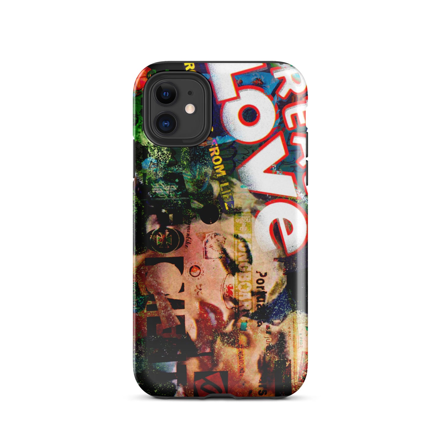 1044: Neon Love Series Tough Case for iPhone® (for models 11-15)