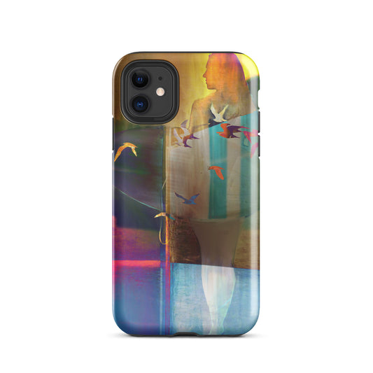 Woman Surfer Beach Life Abstract Tough Case for iPhone®