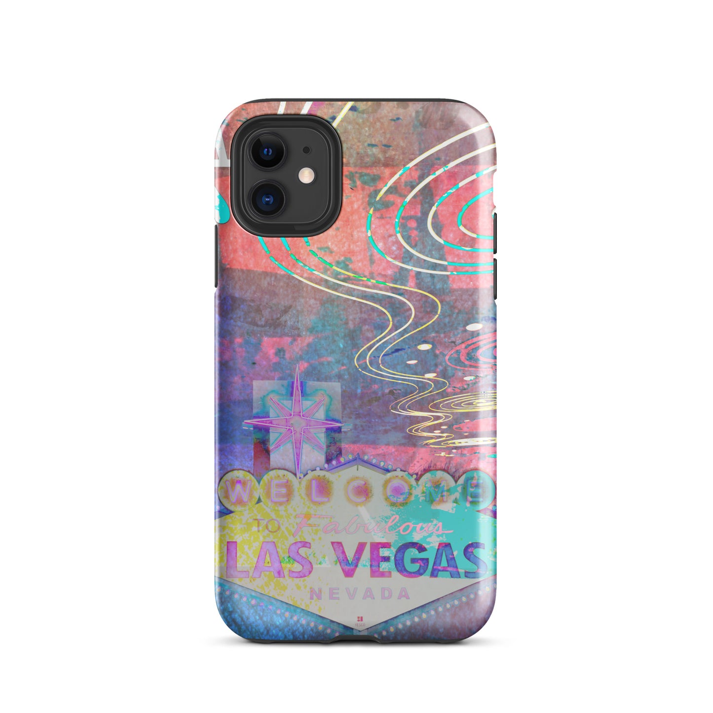 1068: Vegas Aces, Abstract, Tough Case for iPhone® (for models 11-15)