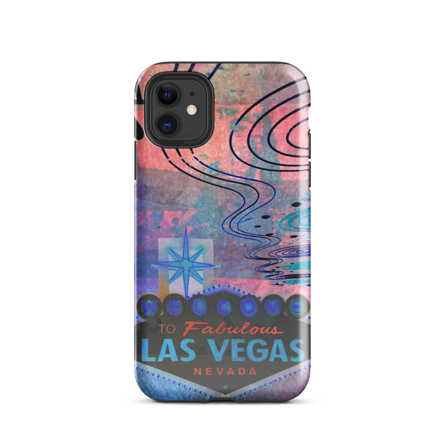 1069: Vegas Aces, Abstract, Tough Case for iPhone® (for models 11-15)