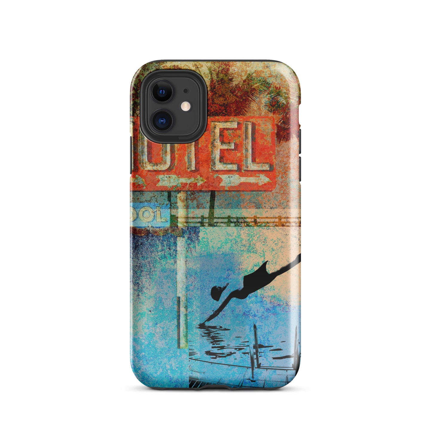 1051: Motel Dive, Route 66 Series, Abstract Tough Case for iPhone® (for models 11-15)