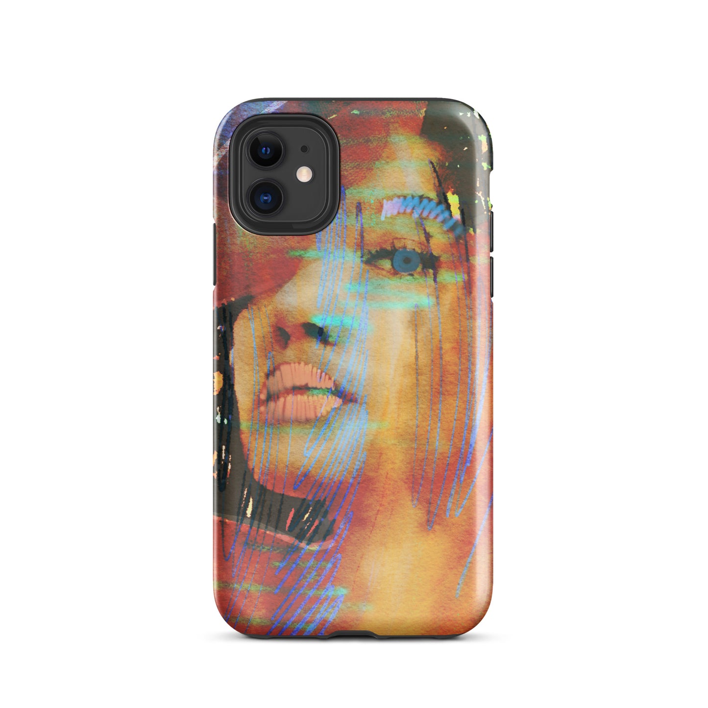 1059: Blue-Eyed Girl, She Vibes, Tough Case for iPhone® (for models 11-15)