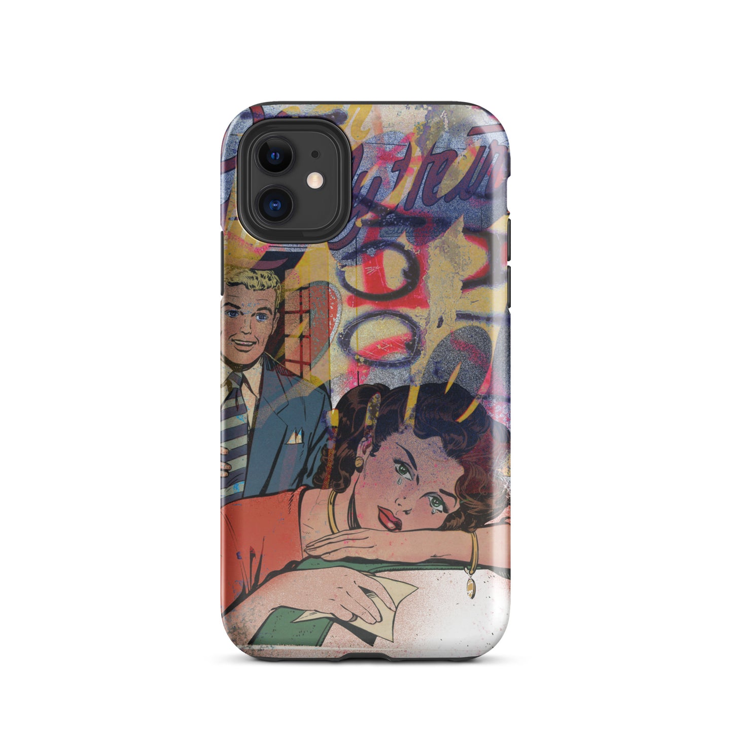 1048: Neon Love Series Tough Case for iPhone® (for models 11-15)