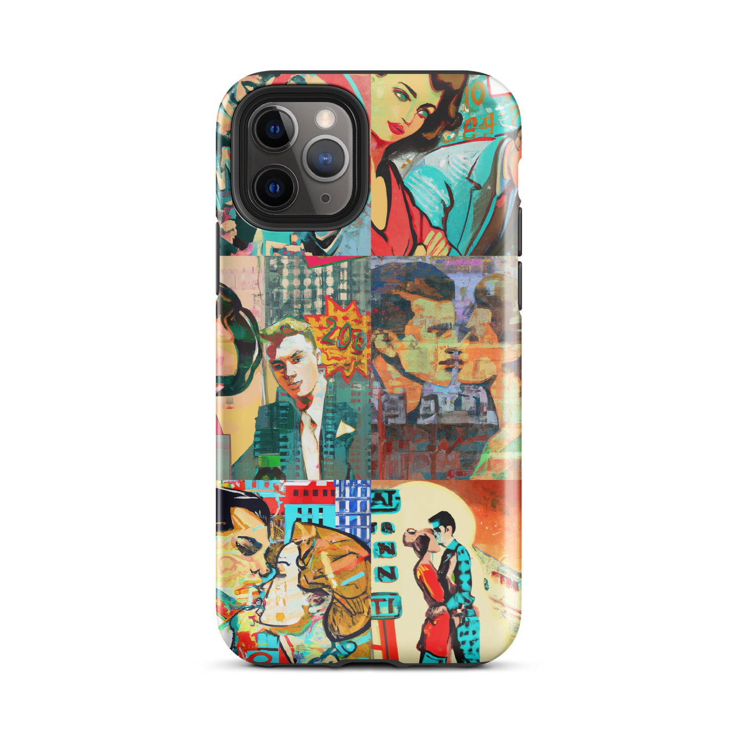 1035: Neon Love Series Tough Case for iPhone® (for models 11-15)