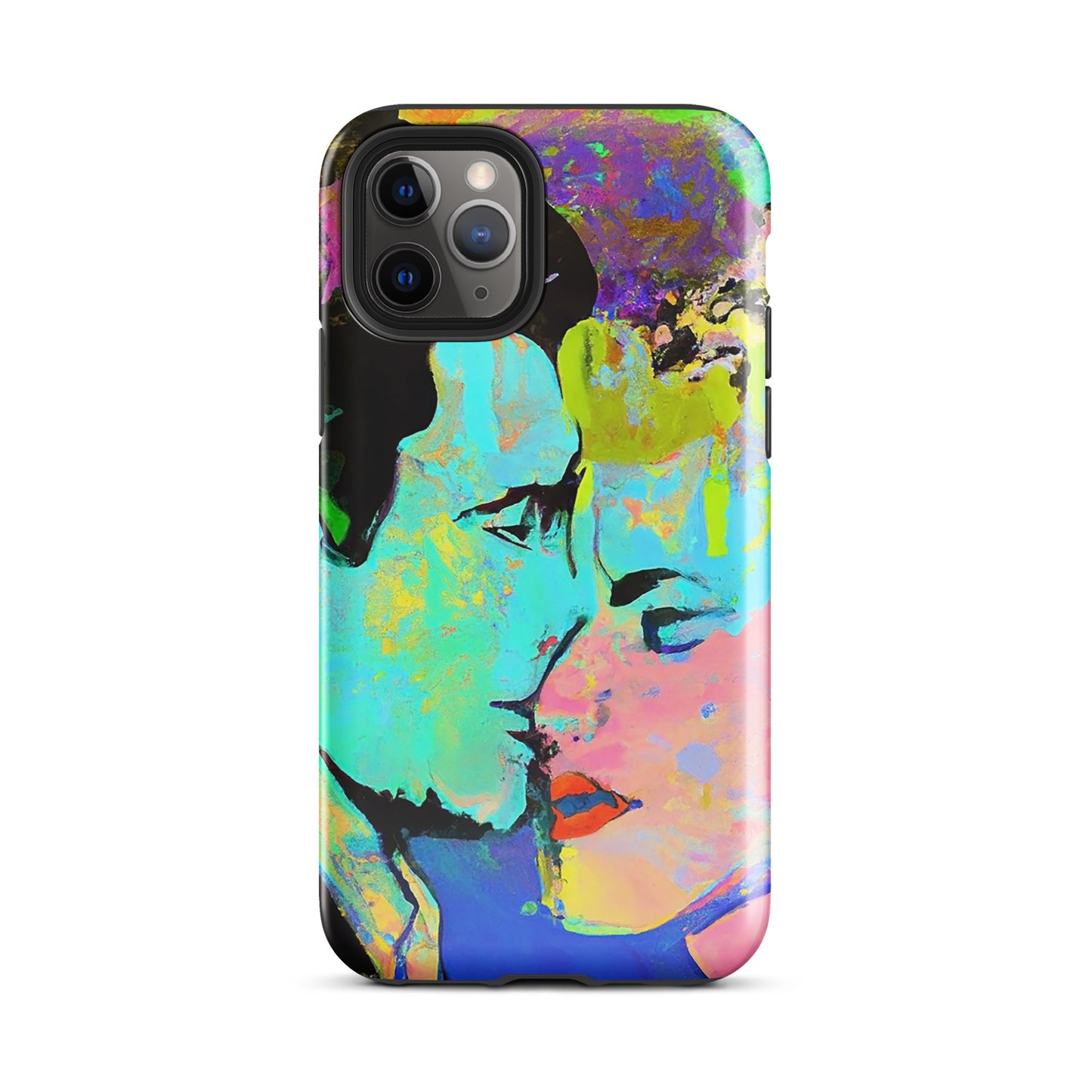 1039: Neon Love Series Tough Case for iPhone® (for models 11-15)