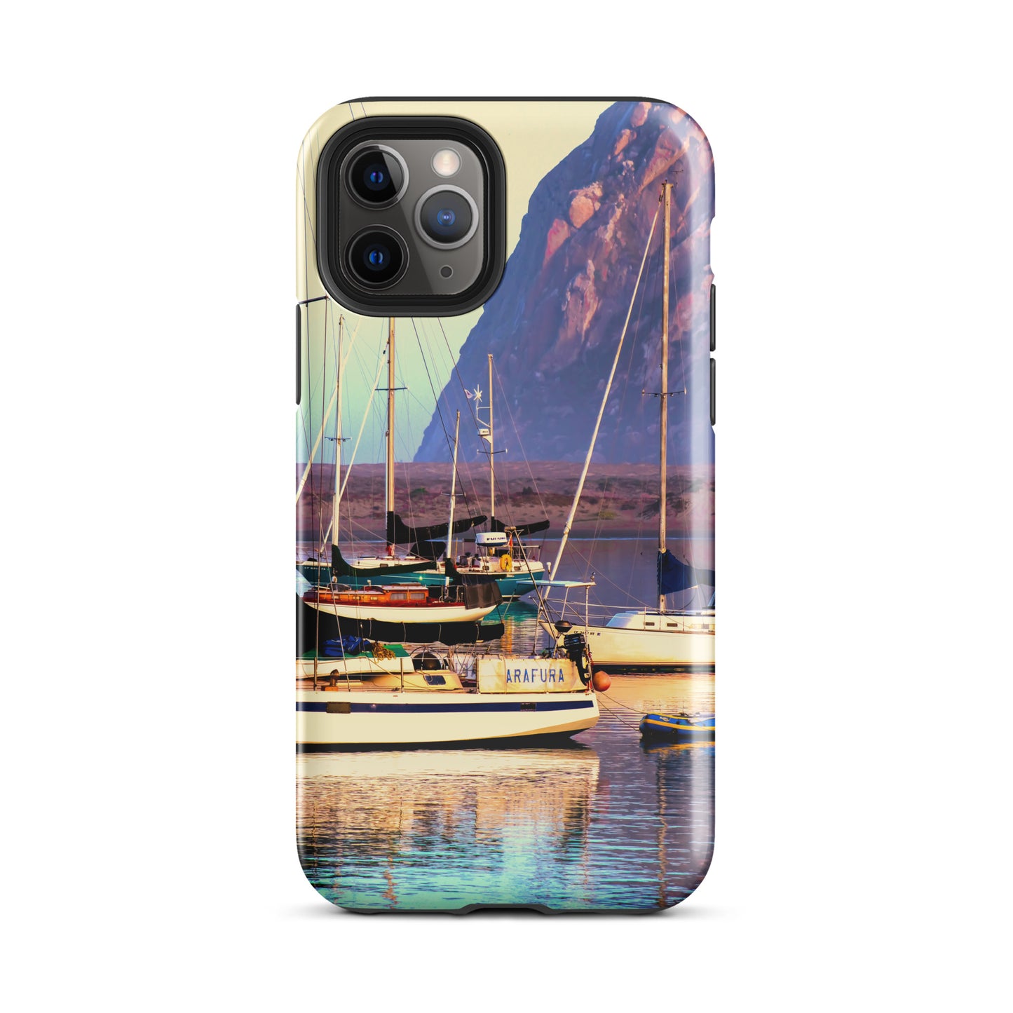 1054: Sailboats Morro Bay California Photo Tough Case for iPhone® (for models 11-15)