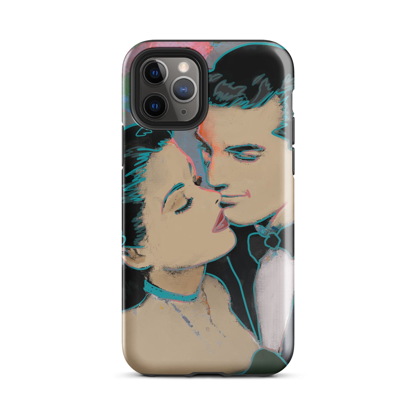 1045: Neon Love Series Tough Case for iPhone® (for models 11-15)