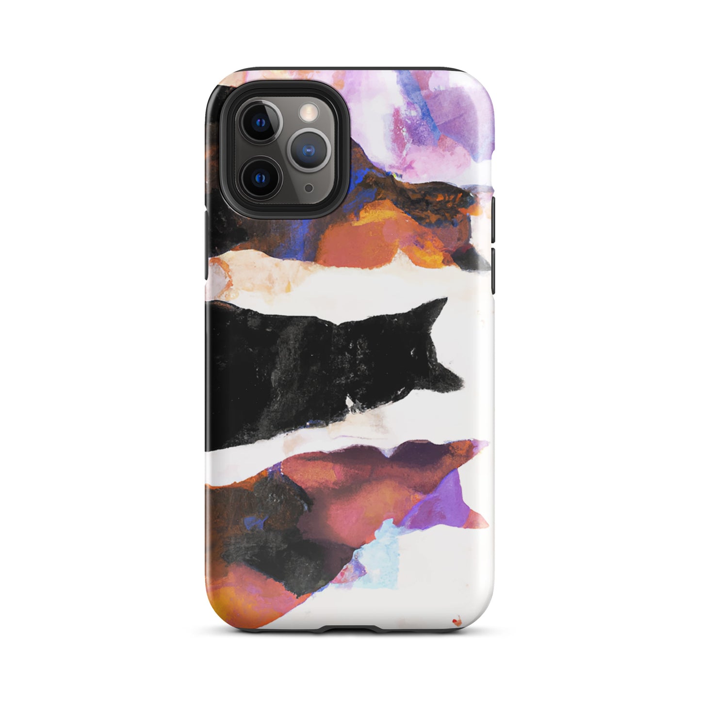 1006: Cats Animal Life Abstract Tough Case for iPhone® (for models 11-15)