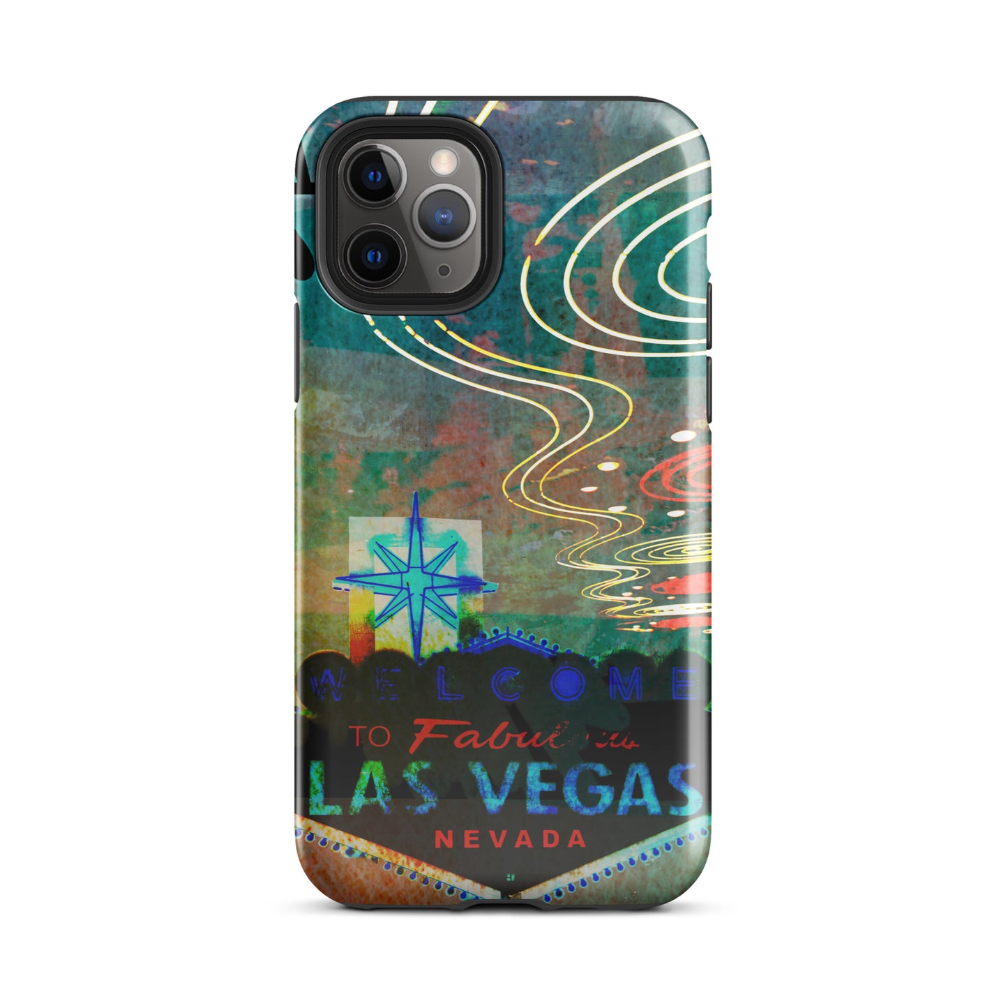 1067: Vegas Aces, Abstract, Tough Case for iPhone® (for models 11-15)