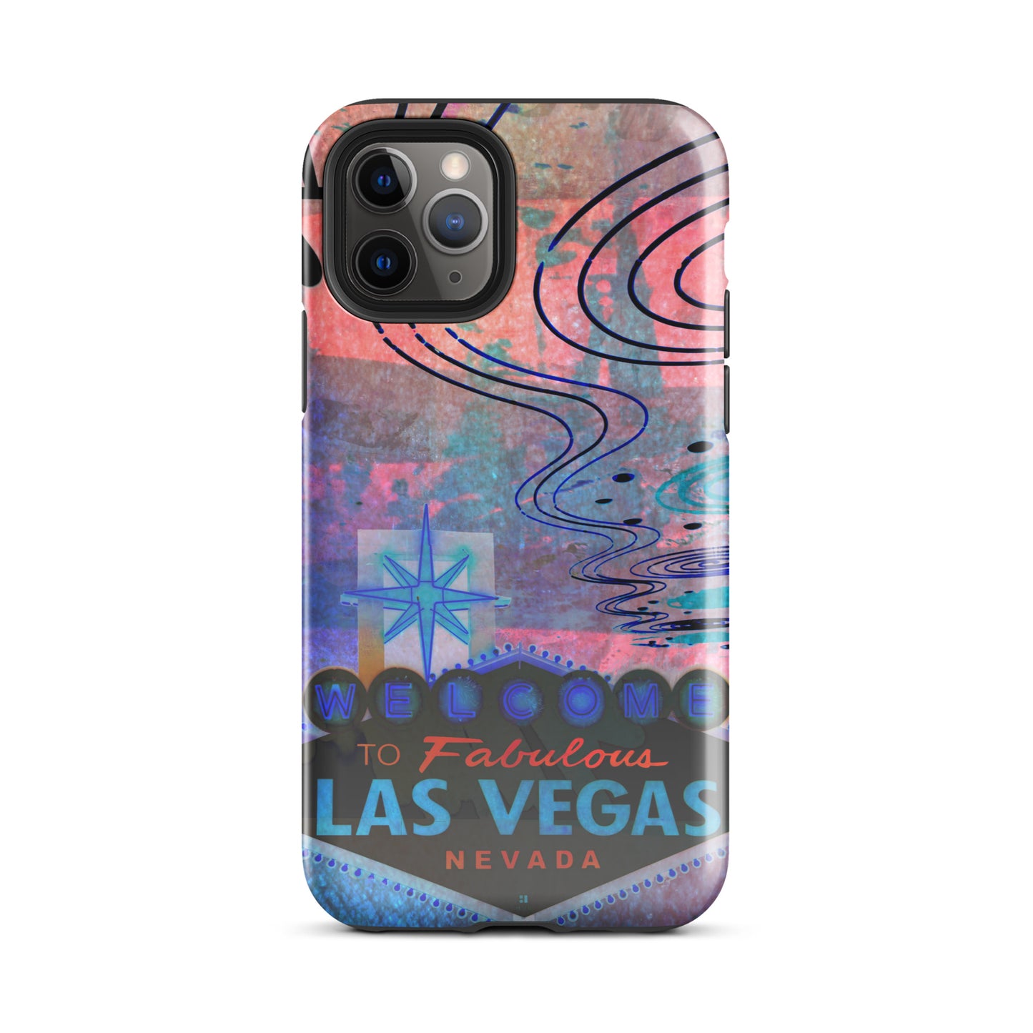 1069: Vegas Aces, Abstract, Tough Case for iPhone® (for models 11-15)