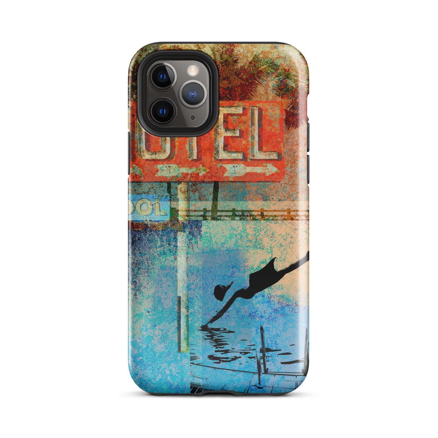 1051: Motel Dive, Route 66 Series, Abstract Tough Case for iPhone® (for models 11-15)