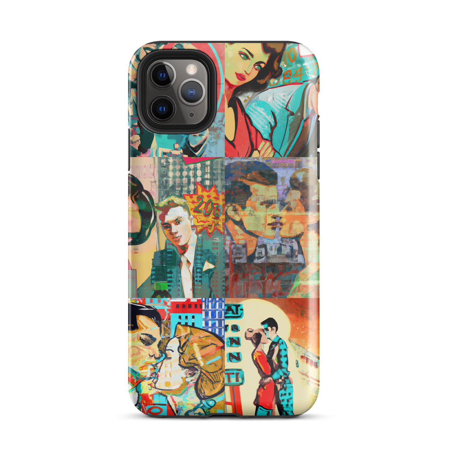 1035: Neon Love Series Tough Case for iPhone® (for models 11-15)