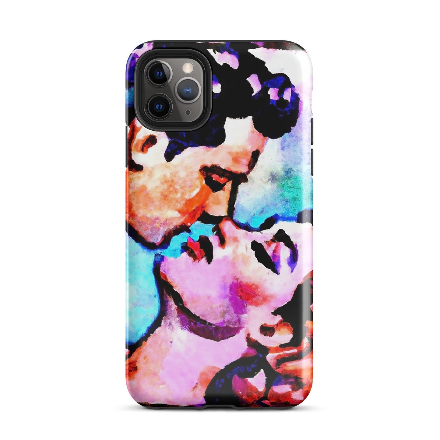 1037: Neon Love Series Tough Case for iPhone® (for models 11-15)