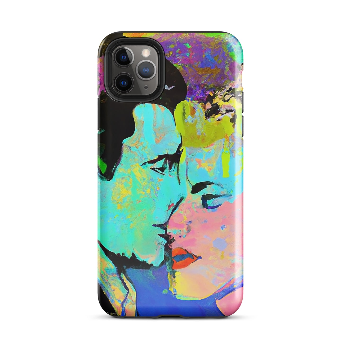 1039: Neon Love Series Tough Case for iPhone® (for models 11-15)